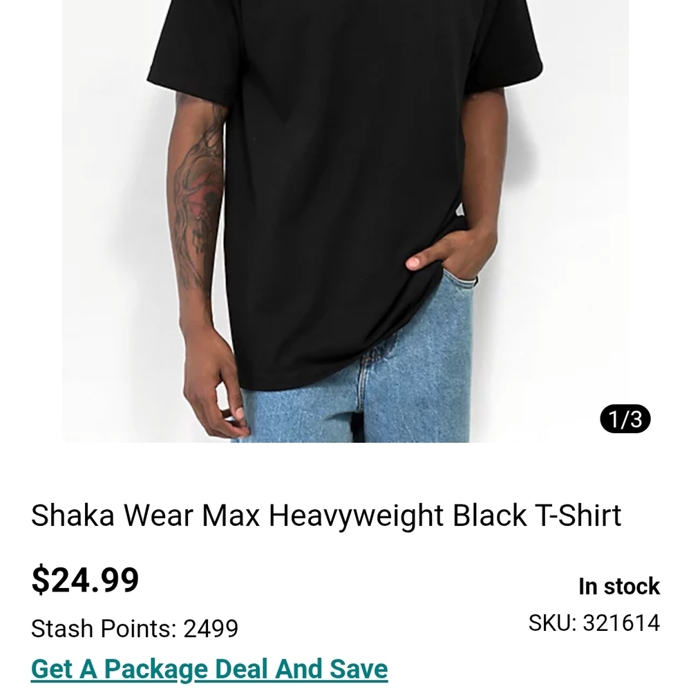 Men's Black Heavyweight T-Shirt